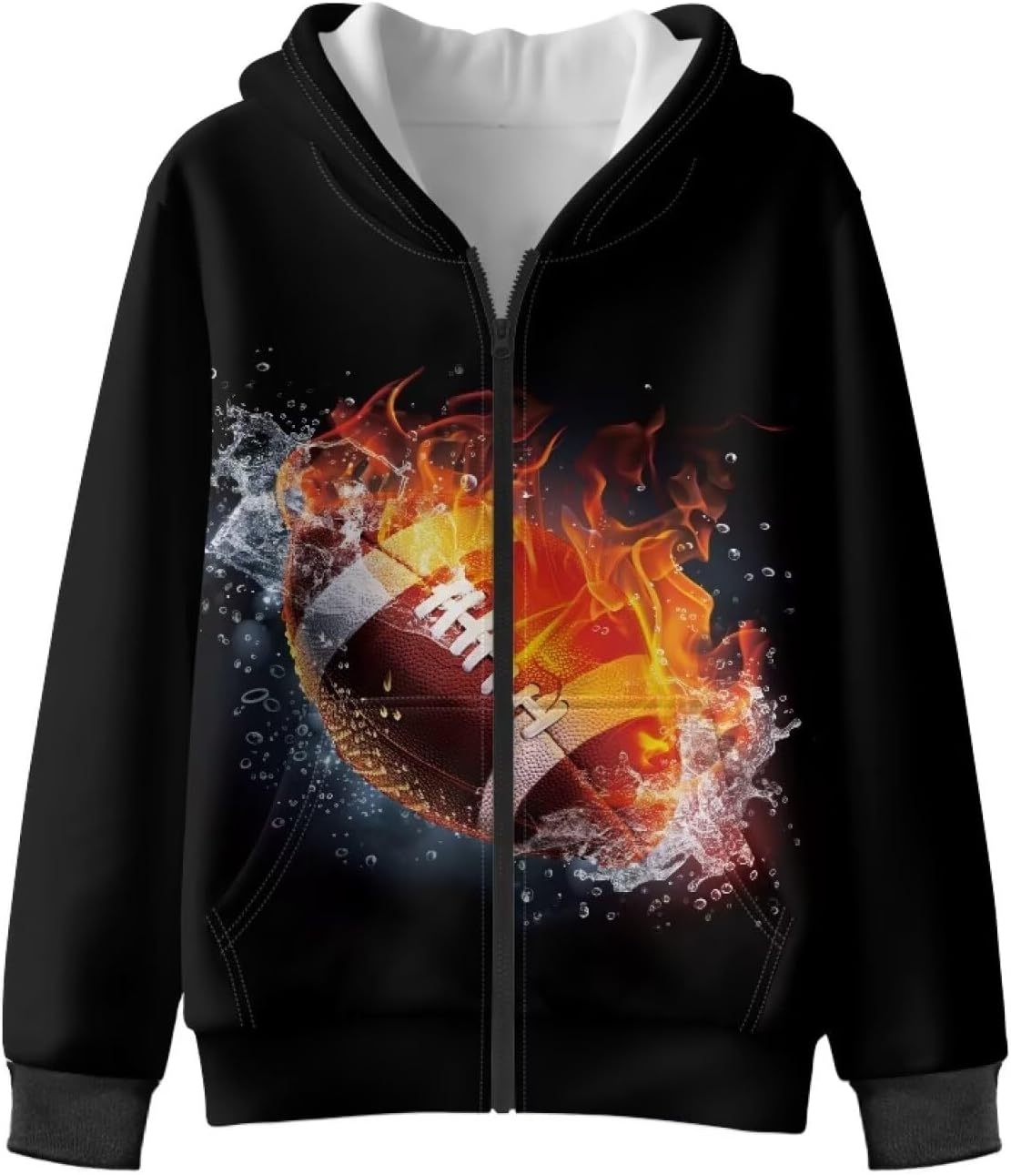 Girls Boys Long Sleeve Zip Fleece Hoodies Childs Fashion Sweatshirt Oversize Soft Hooded Coat Trendy Winter Clothes
