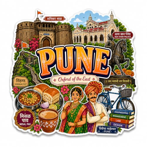 Image of Zesta Wooden Fridge Magnets Set | Refrigerator Decor Magnets for Kitchen | India Souvenir Fridge Magnet Collection | Wooden Magnet for Fridge Door Decoration (Pune)