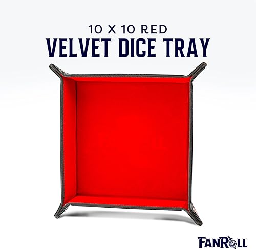 Miniatura 9 de FanRoll de Metallic Dice Games - Bandeja plegable para dados con respaldo de piel sintética arco iris de cuero, juego de rol, accesorios de dados