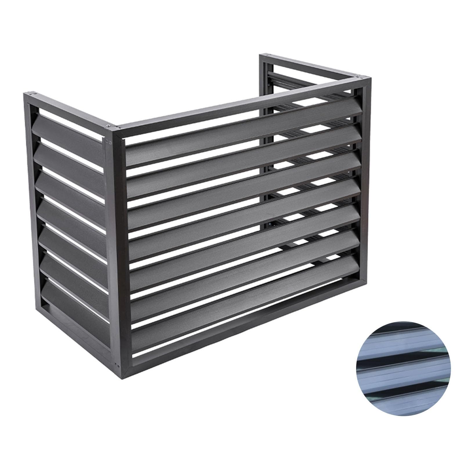 QYMYOZ Aluminum Mini Split Air Conditioner Cover Noise Reducing Anti Theft Protection Durable Outdoor Shield for Heat Pumps Weather Resistant & Secure