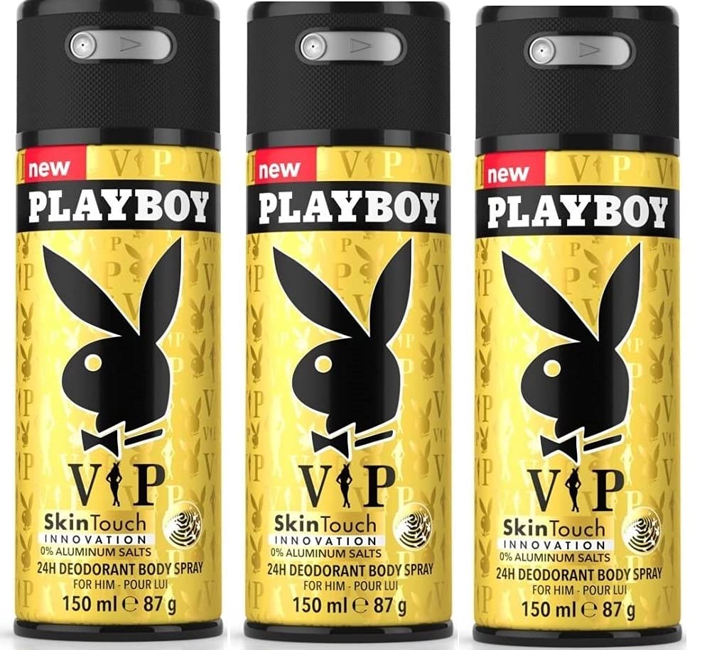 Buy VIP for Him Mens Gents Deodorant Body Spray 150ml 3 Pack Online at