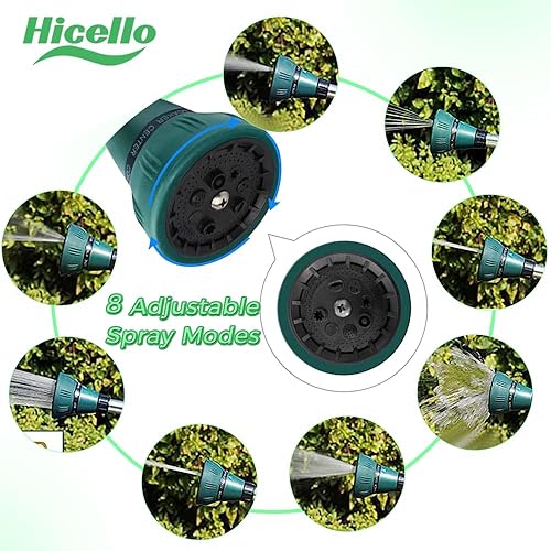 Miniatura 3 de Varita de riego de 15 pulgadas, boquilla de manguera de jardín, 8 patrones de riego ajustables, varita de lluvia con válvula de cierre de control de