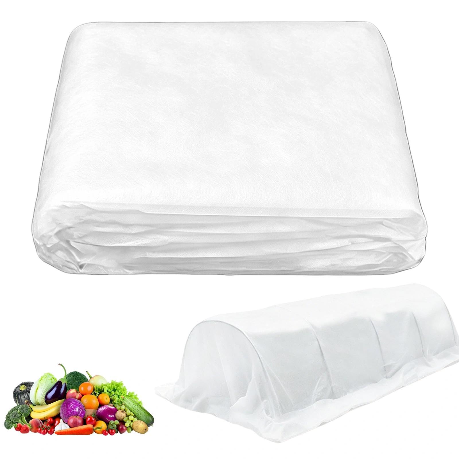 Heryson 2M x 5M Horticultural Fleece, Winter Frost Protection Plant Cover, Reusable Non-Woven Garden Blanket