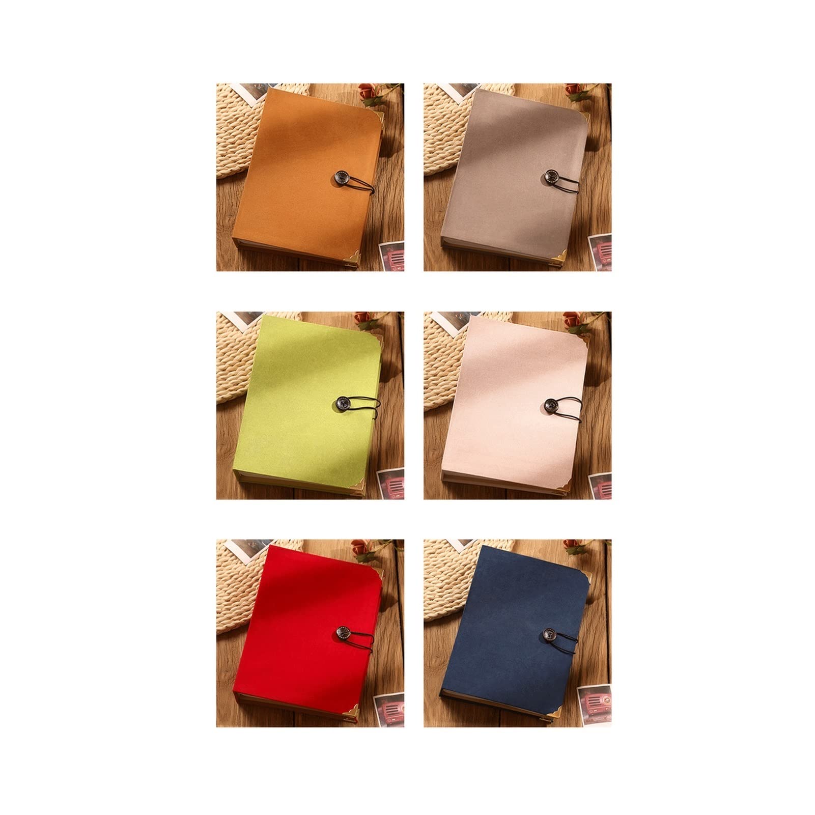 caihuashopping Fotoalbum 8-Zoll-200-Blätter-Wildleder-Fotoalbum-Buch Großkapazität Interstitial-Familien-Fotoalbum for Paare Kunststoff-Gedenksalbum-Speicherbuch Foto Album (Color : 05)