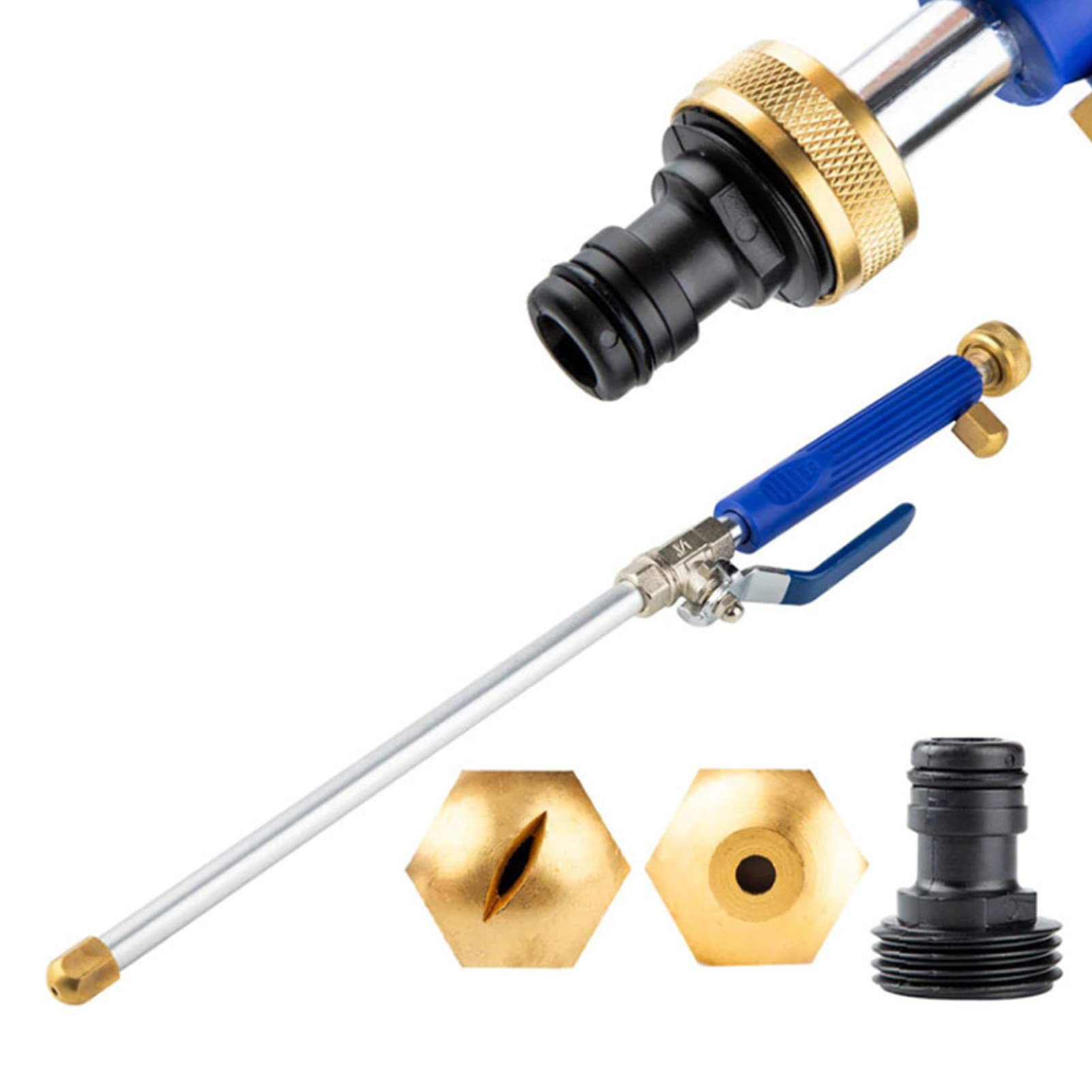 IUPPA High Pressure Power Washer Wand with Jet and Fan Spray Tips for Car Washing Garden Watering Yard ing Blue