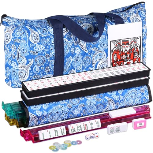 Set de Mahjong Americano con 166 fichas y accesorios miniatura 2