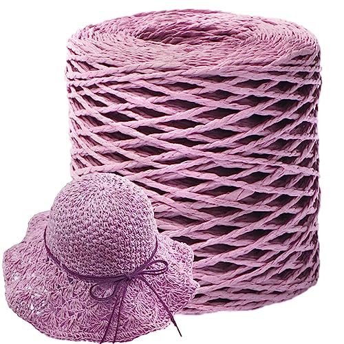 Pacienjo Cinta de Rafia para Manualidades | Cintas de Rafia Natural | Cuerda de Tejer de Rafia fácil de Cortar y Hacer Bricolaje, para decoración de Bolsos de Playa, Sombreros, Juguetes y proyectos