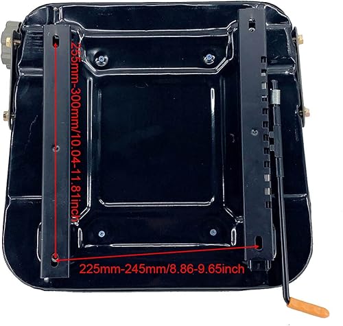 Miniatura 8 de Cozyel Asiento de tractor de suspensión de PVC con ángulo de respaldo ajustable de 140  Negro  Se adapta a carretilla elevadora de excavadora,