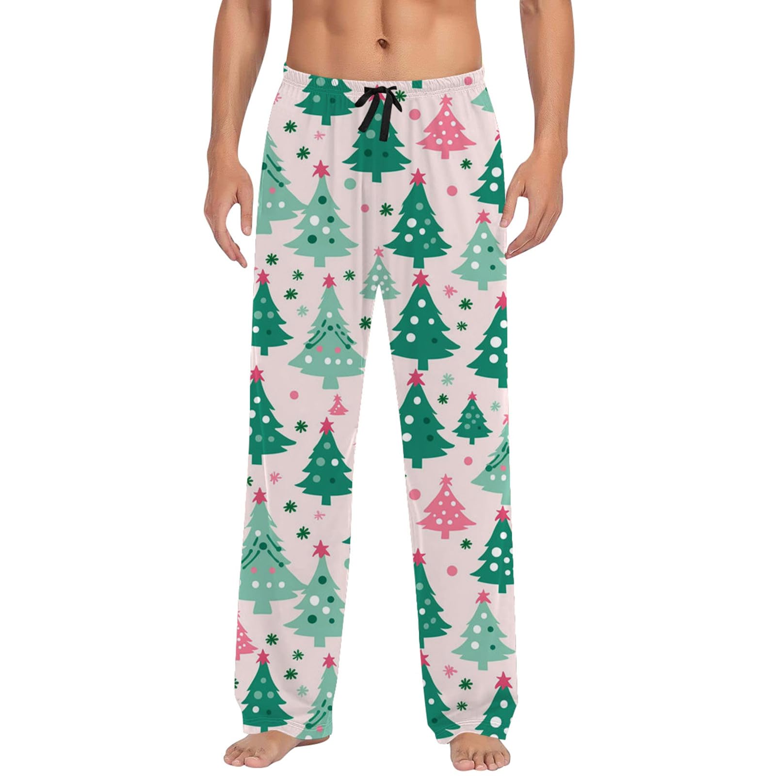 Pantalon de pyjama de Noël pour homme avec cordon
