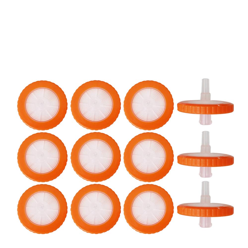 Biotechnology - Filtri per siringa idrofila in PTFE non sterilizzati, diametro 25 mm, 0,22 μm, dimensione pori per filtrazione da laboratorio, confezione da 50 pezzi,