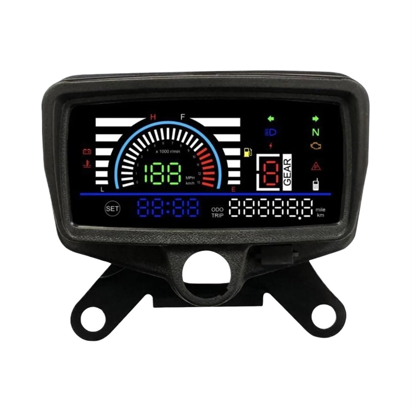 Cuadro de instrumentos de moto Medidor digital electrónico para motocicleta CG125 150, 12 V, modificación, odómetro, pantalla
