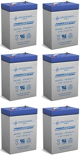 6 Volt Replacement Battery Compatible with Peg Perego 6v 4.5ah - 6 Pack