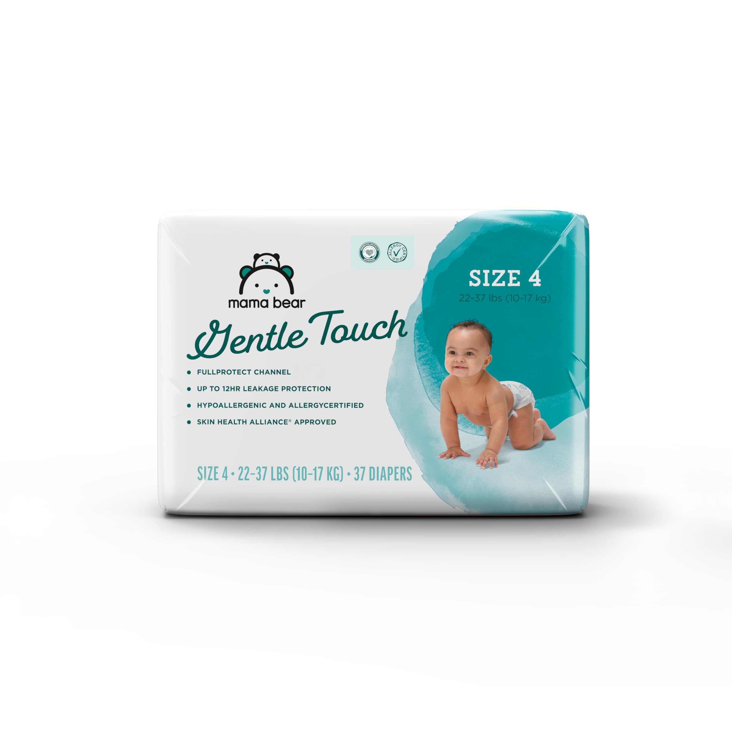 Amazon Brand - Mama Bear Gentle Touch Diapers, Size 4, 37 Count