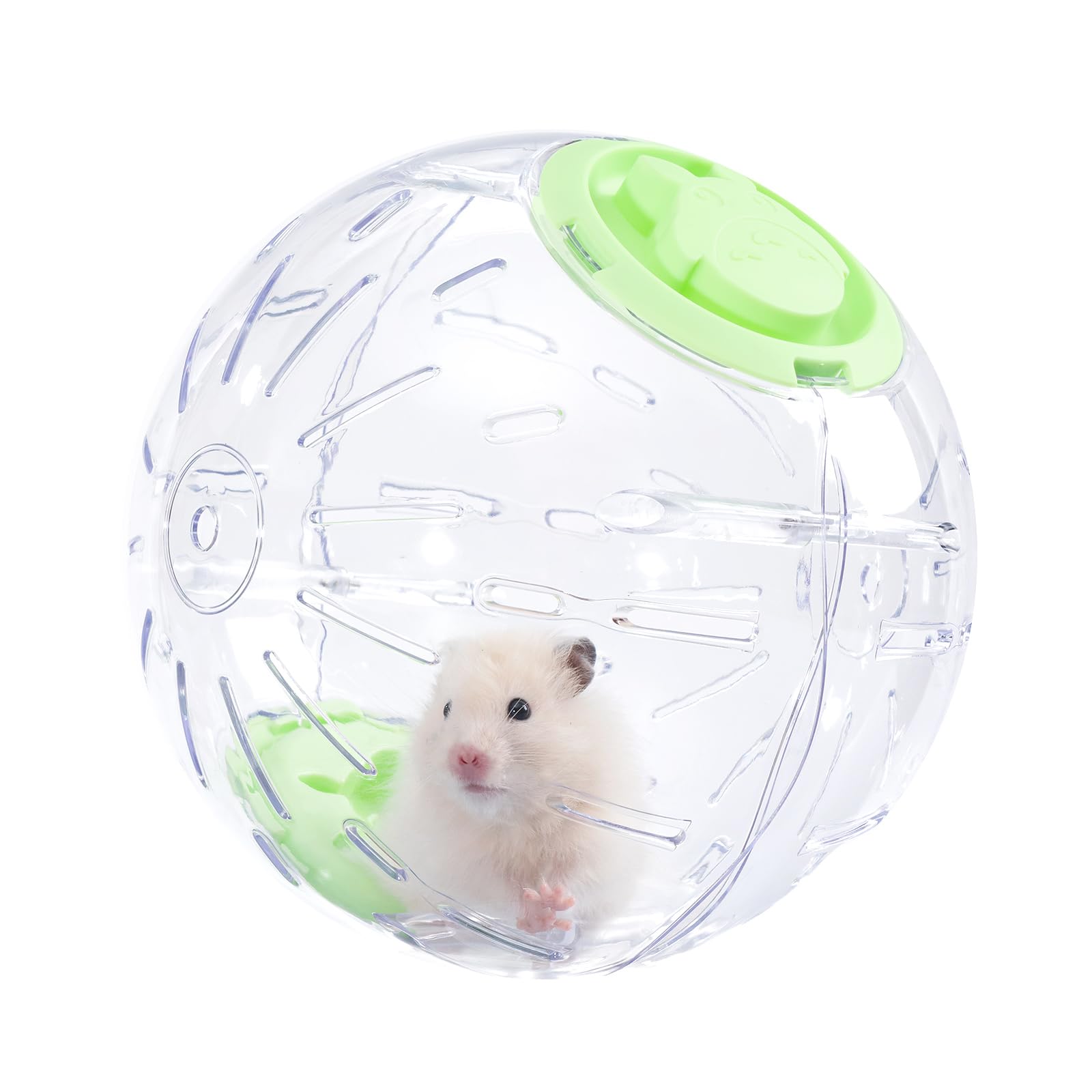 Palla per criceti da 20 cm, giocattolo trasparente, traspirante, favorisce l'esercizio fisico, riduce lo stress, facile da pulire, accessorio per criceti nani siriani, gerbilli, topi, piccoli animali