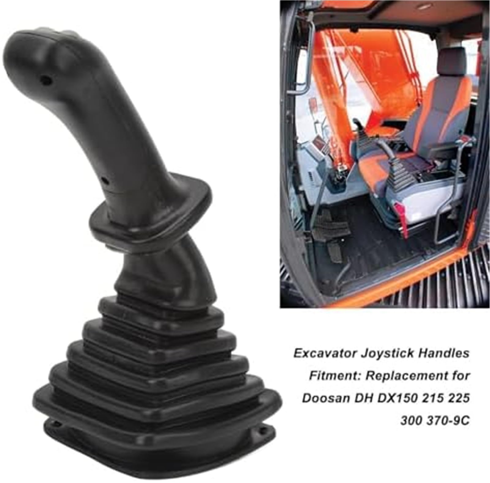2 szt. uchwytów joysticka do koparki z osłoną przeciwpyłową, do MINI, zamiennik joysticka, do Doosan DX150-370-9C, wytrzymałe dźwignie sterujące Drążek sterujący koparką