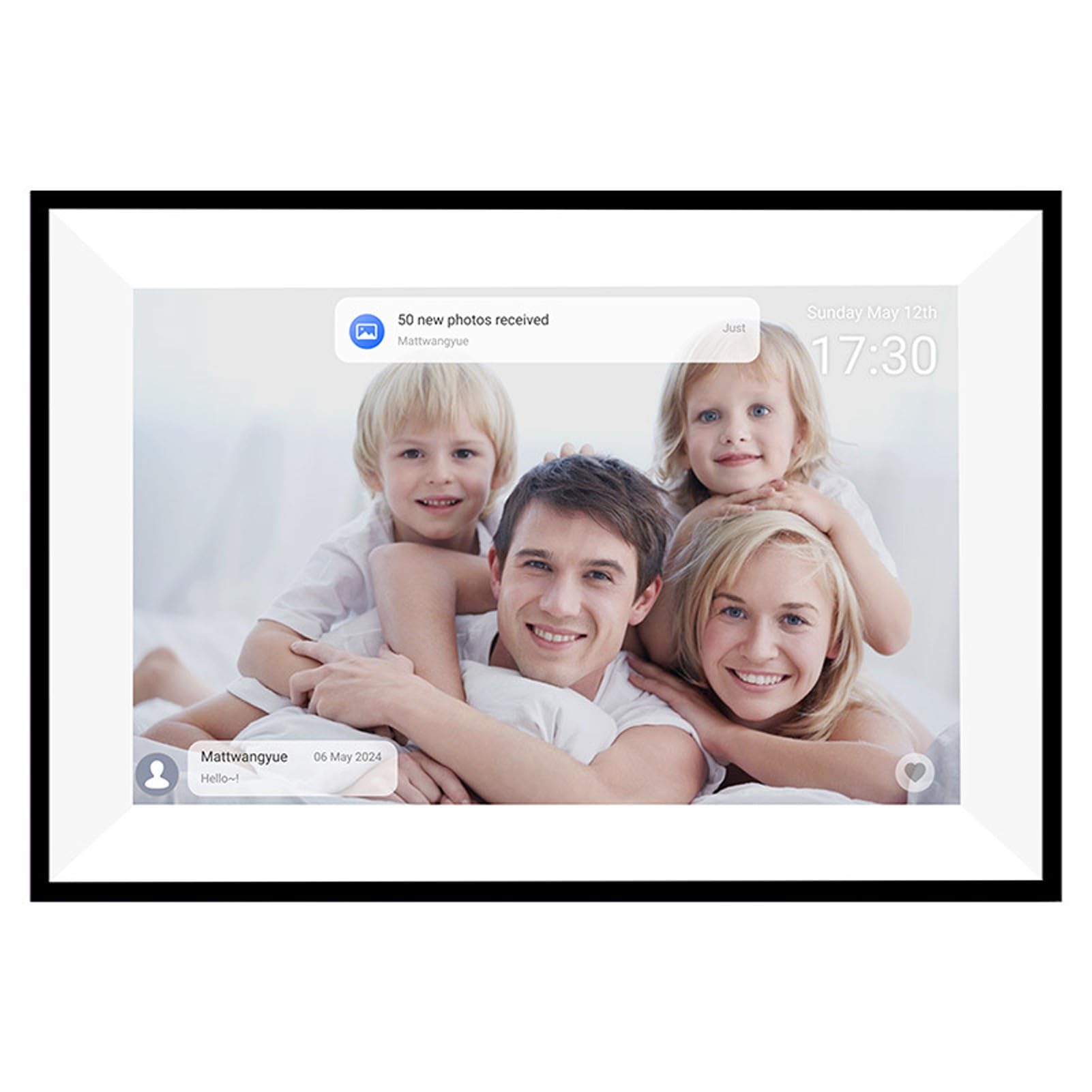 Diyeeni Intelligenter Digitaler HD-Touchscreen-Kalender 10,1 Zoll mit Aufgabentabelle für Familienplaner und Essensplanung für Vielbeschäftigte Eltern
