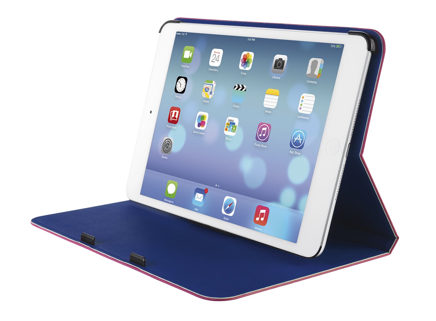 TrustAeroo Ultrathin Folio Stand for iPad Mini, iPad Mini Retina and iPad Mini 3 - Pink/Blue