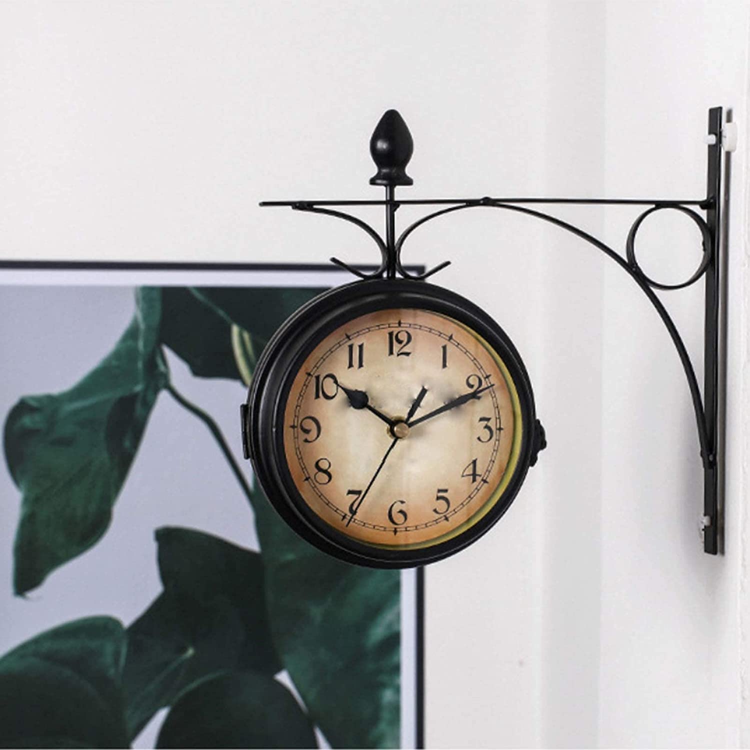 XJBTBA Horloge Murale extérieure, Horloge Murale de extérieure, Horloge Murale Suspendue, Horloge Murale Non étanche pour décoration de, Chambre à Coucher, Bureau, Cuisine, Salon, Blanc