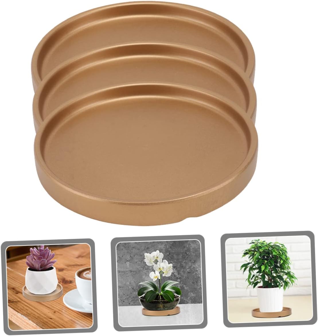 POPETPOP Bonsai Round Water Tray Flower Pot Drip Tray Plant Pot Saucer Plant Base Decor