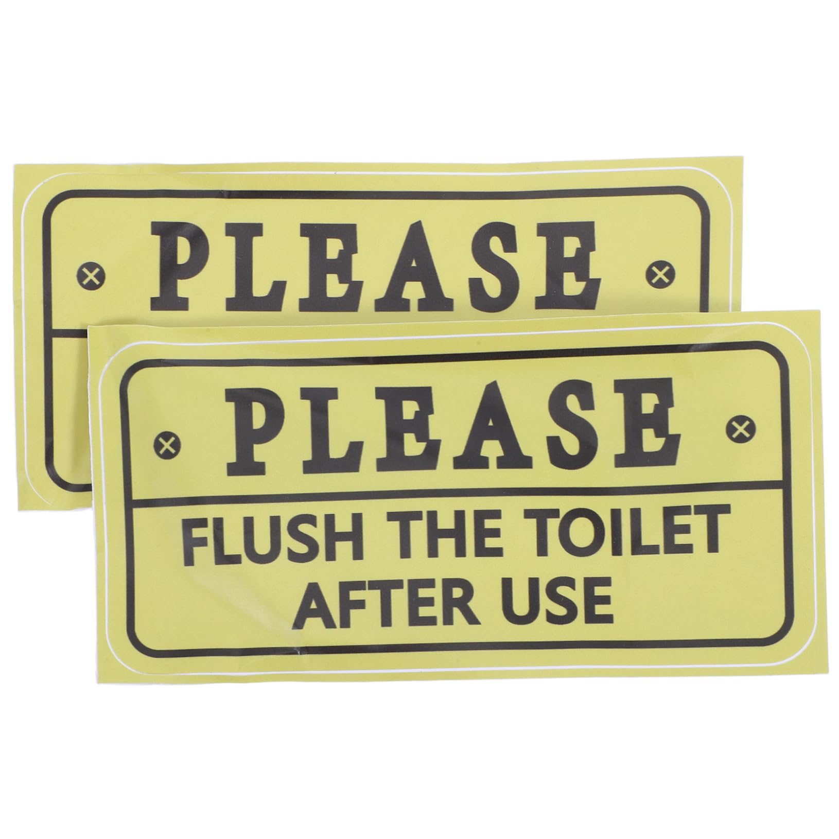 ARTIBETTER 2pcs Toilet Etiquette Reminder Sticker Decorative Restroom Sign for Office and Home Use Easy to Apply Vinyl Decal for Public Bathrooms Friendly Flush Reminder
