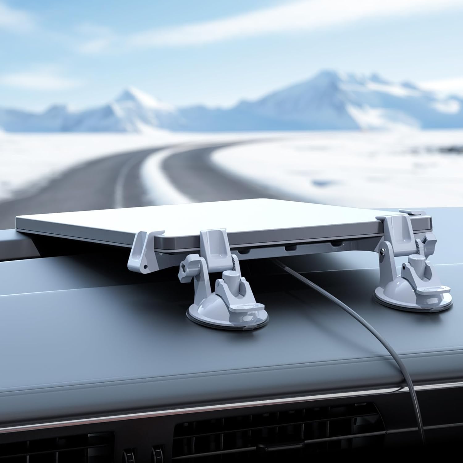 para Starlink Mini Soporte de Coche para Salpicadero y Parabrisas - Kit de Montaje con Ventosa para Configuración Estable de Starlink Mini Mientras Conduces, Compatible con la Mayoría de