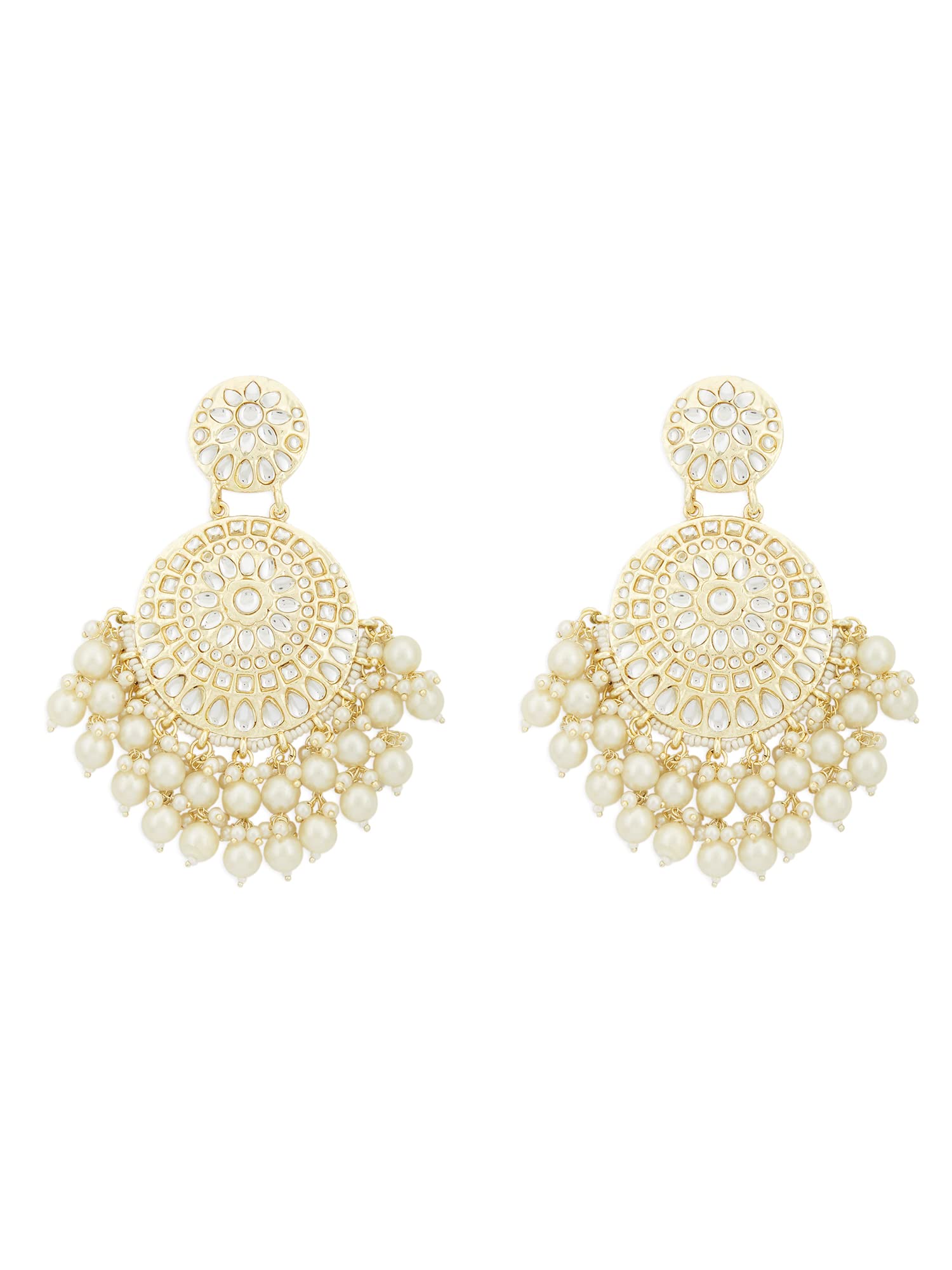 Zaveri Pearls Gold Tone Traditional Kundan & Cluster Pearls Dangle Earring For Women-ZPFK13153 (B09Z6WCHDP) Amazon Price History, Amazon Price Tracker
