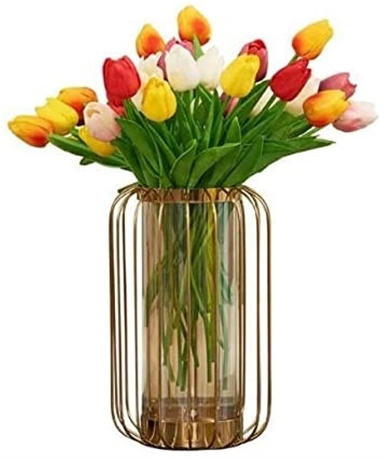 Vase en verre transparent pour plante hydroponique de 16 x 28 cm
