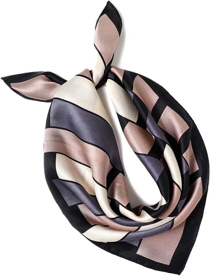 ANDANTINO 100% Mulberry Silk Square Scarf for Hair-25.6" X25.6'' Women Men Natural Silk Neckerchief Digital Printed Headscarf - Image 6
