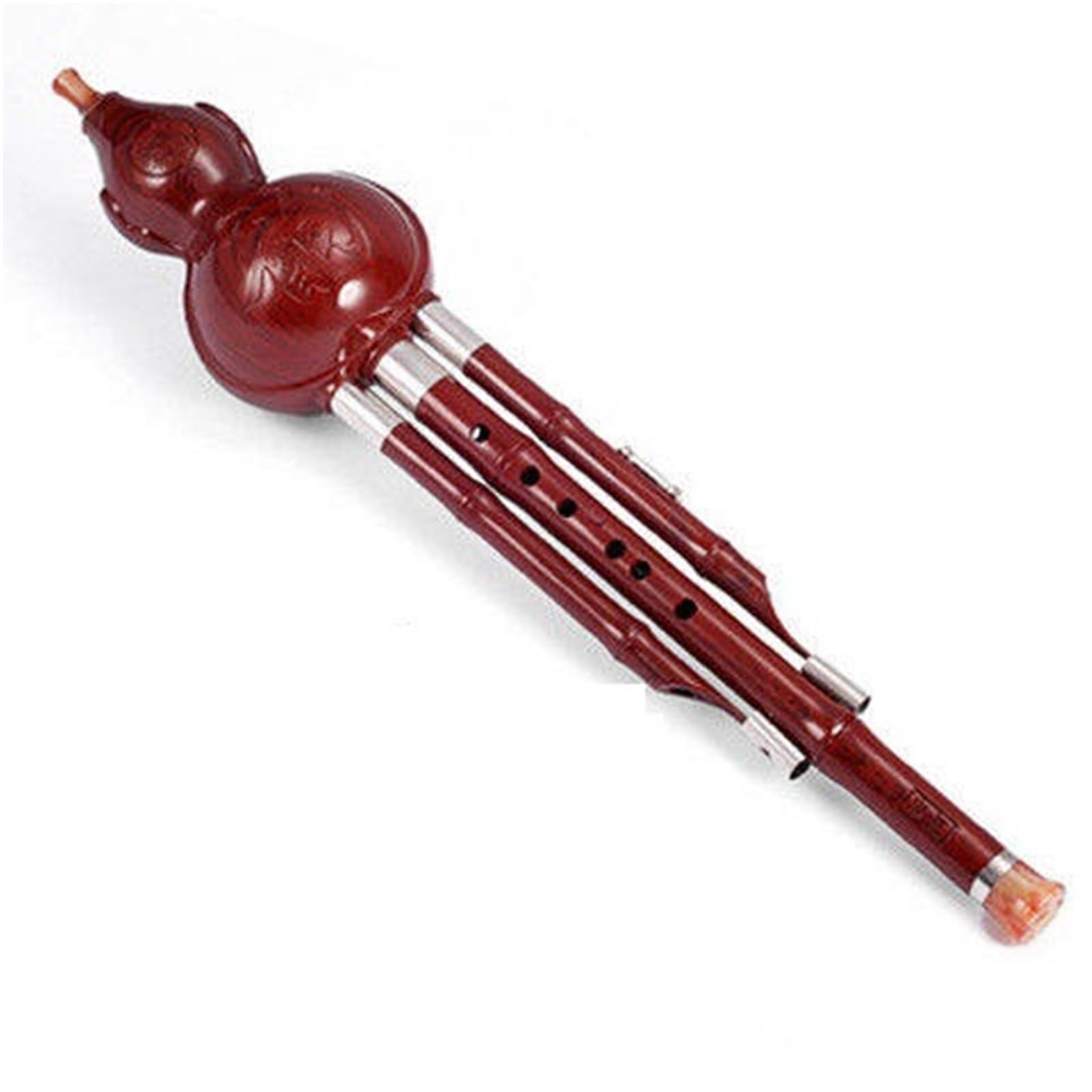 Hulusi Instrument Klej Żywiczny Do Instrumentów Dętych Double Tone ACB Flat Professional Beginner Seven Hole Hulusi(Imitation mahogany B-flat major)