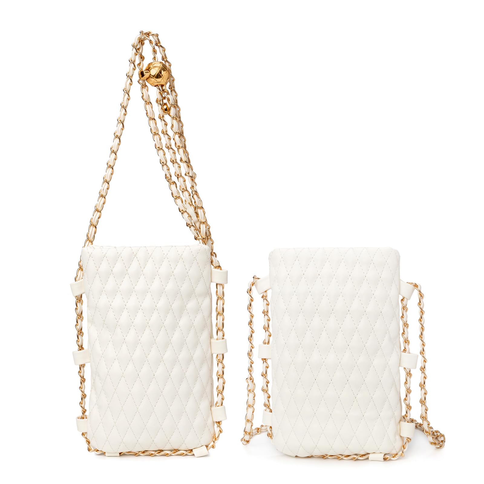 myfriday Woven Faux Leather Crossbody Phone Bag for Women Small Sling Shoulder Purse Trendy Summer Bag with Buckle