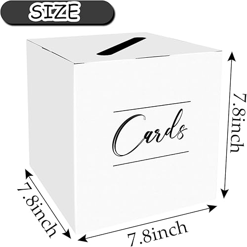 Miniatura 3 de HEIPINIUYE Caja negra para tarjetas de boda, caja de dinero, caja de tarjetas para boda, baby shower, despedida de soltera, fiesta de cumpleaños,