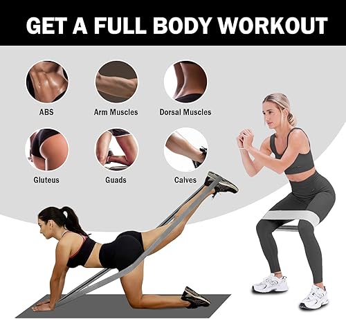 Miniatura 4 de Large Fabric Resistance Bands for Working Out, Loop Exercise Bands for Booty Leg, Butt, Glutes, Stretch Workout Bands for Women & Men, Hip Elastic