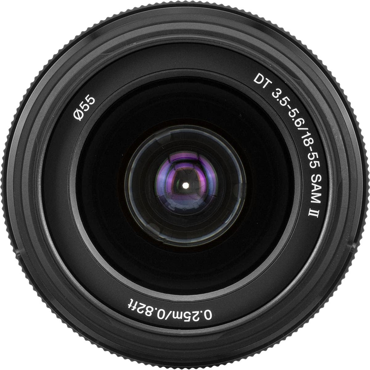 Front view of Sony SAL-18552 18-55mm Zoom Lens, showing filter thread