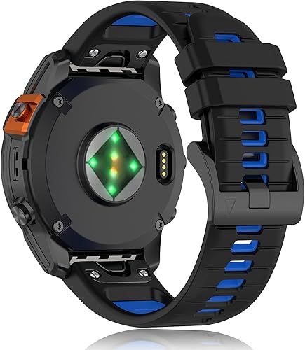 VINIUSIKI Correas Fenix 7 Pro de 0.866 pulgadas, repuesto de silicona de fácil ajuste para Garmin Fenix 6 Pro Descent G1 Tactix Bravo Approach S62