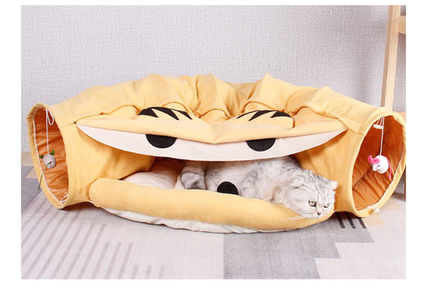 CrazycatZ Katzen Tunnel Spielzeug - Faltbarer Rascheltunnel Für Katzen & Kätzchen In Pink