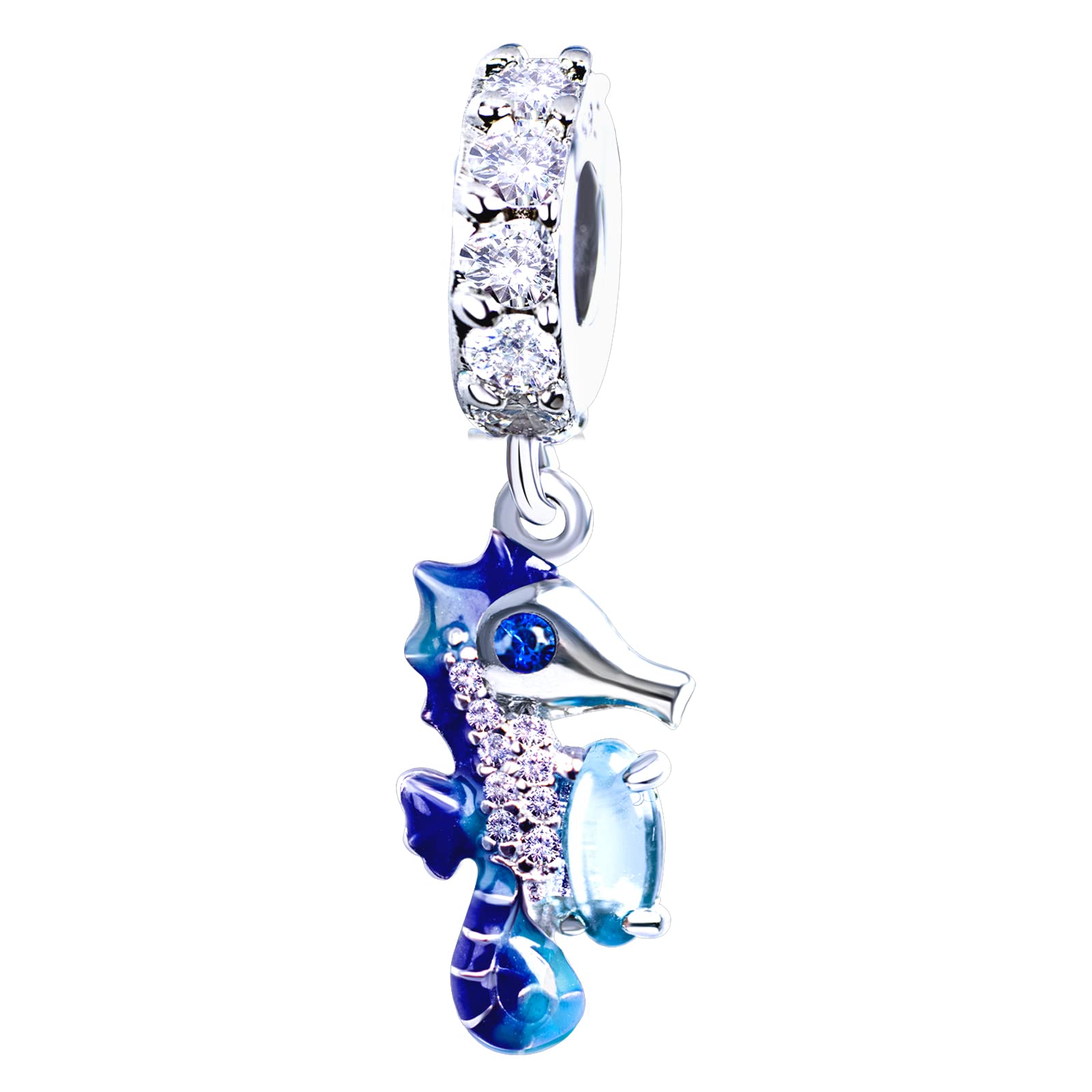 FLUFLO Charm Anhänger Damen 925 Sterling Silber für Armband Charms Beads passend für Pandora Armband und Halskette, Kompatibel mit Europäischen Armbänder für Frauen Mädchen C01