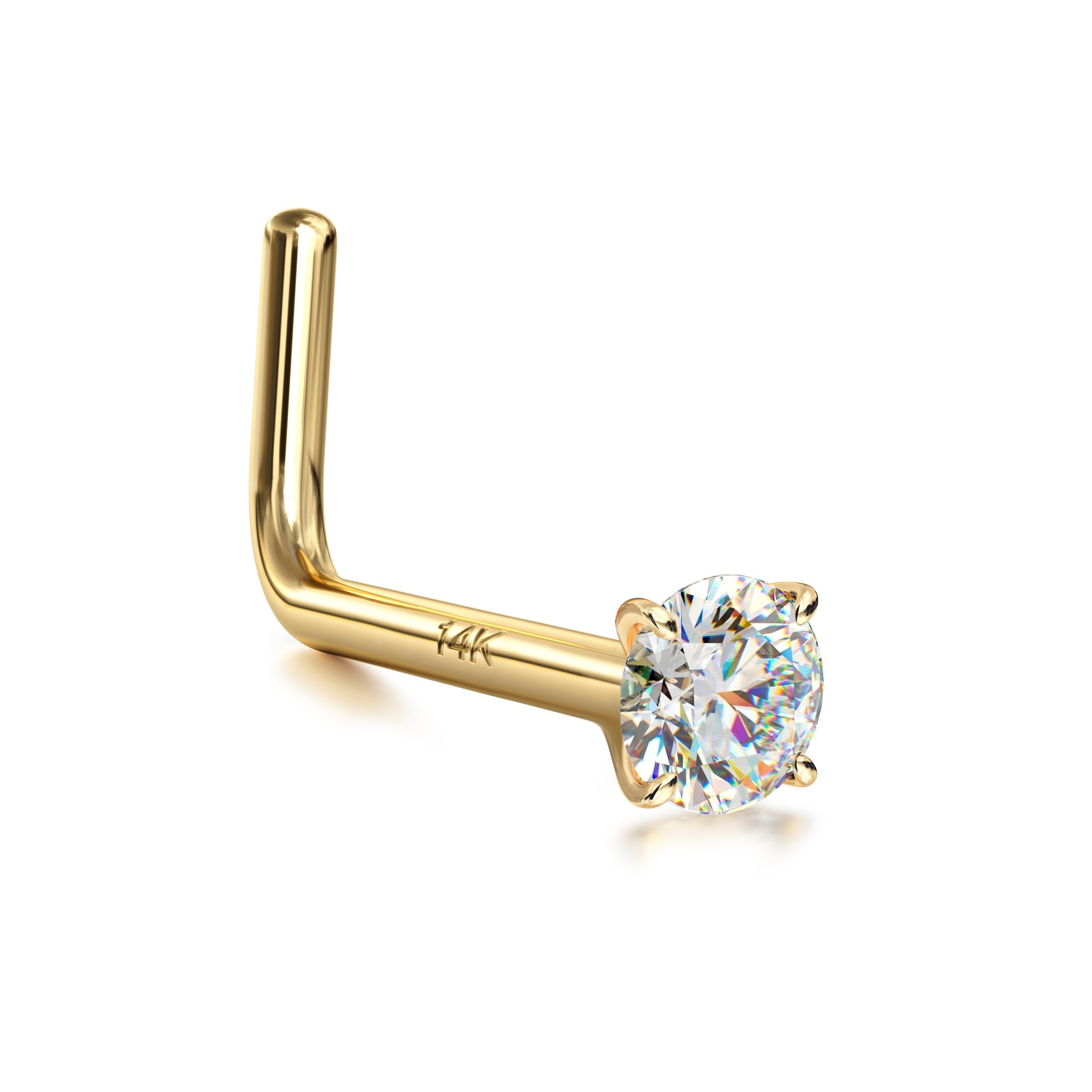 GEMQUEEN Gold Nose Stud