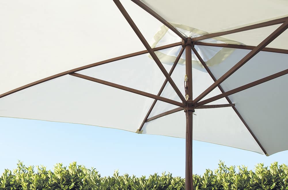 VERDELOOK | Ombrellone in Legno da Giardino con telo rettangolare quadrato o ottagonale