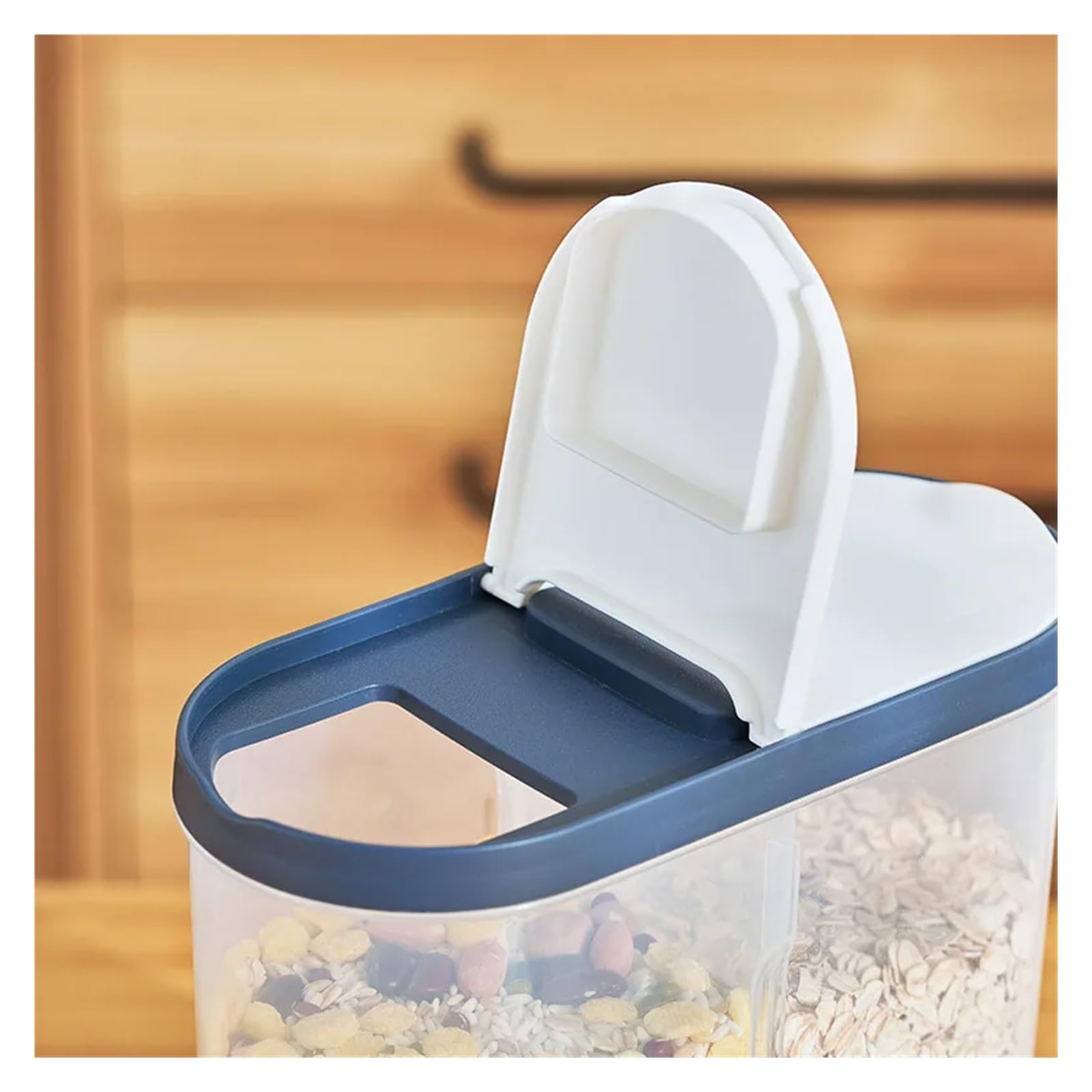 Almacenamiento de cocina Nuevo contenedor de almacenamiento de plástico, dispensador de pasta, arroz, cajas organizadoras de cereales, gabinete, refrigerador, frascos de almacenamiento, accesorios de