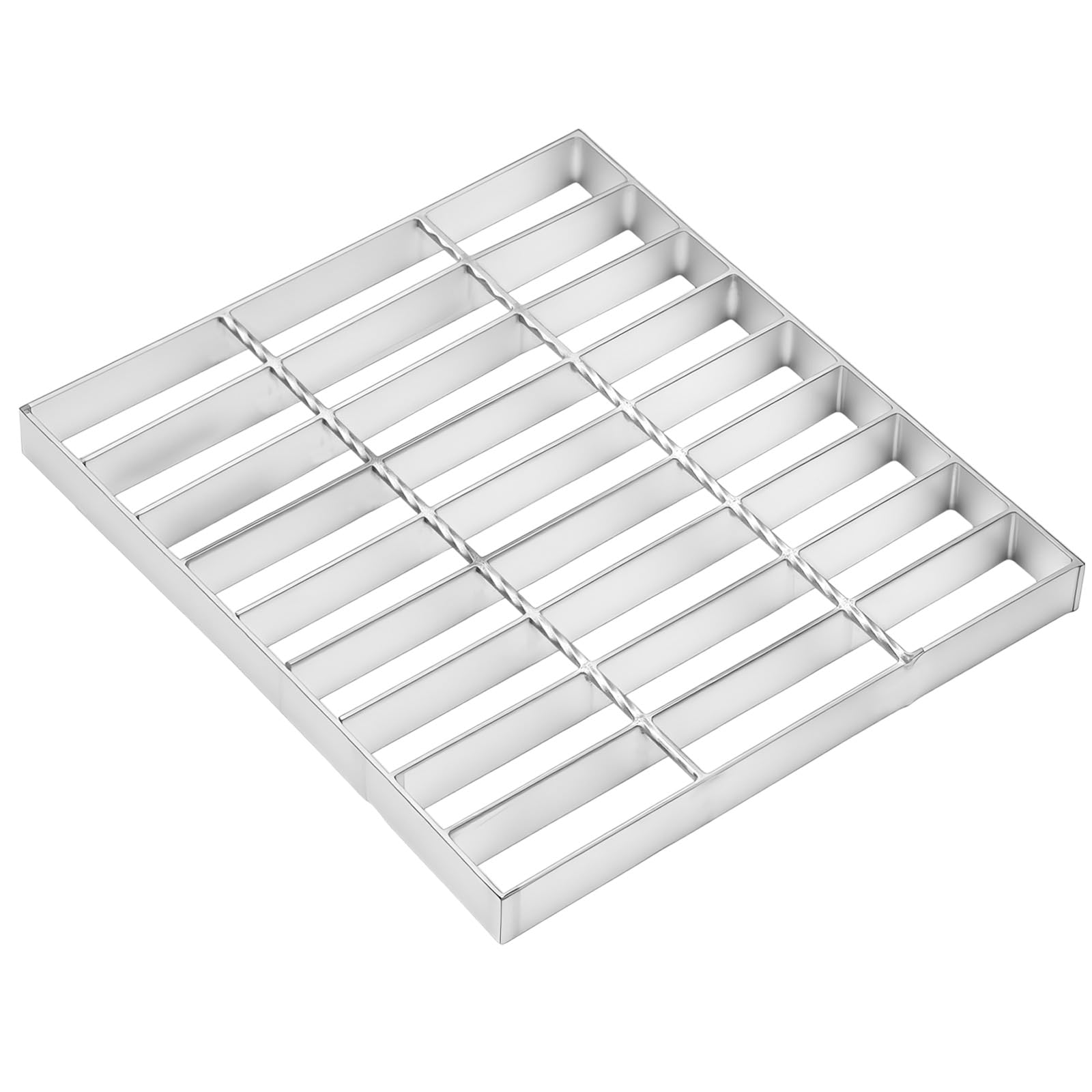1 Pcs Galvanized Steel Drain Grate 16 x 16 Inch Heavy Duty Outdoor Drain Cover Class Channel Grate Rust Proof Metal Sewer Silver for Garage, Sewer, Dowmspout, Driveway, Yard