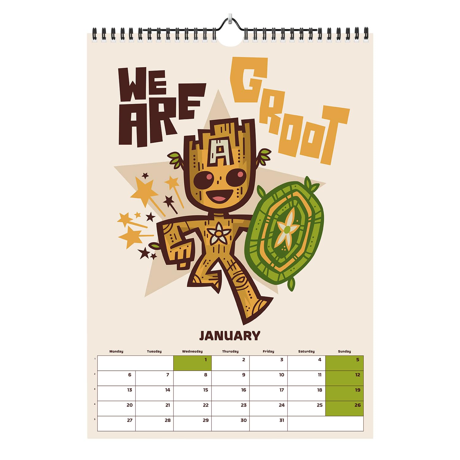 Grupo Erik Wall Calendar 2025 - Marvel Groot, Multicolour - Image 2