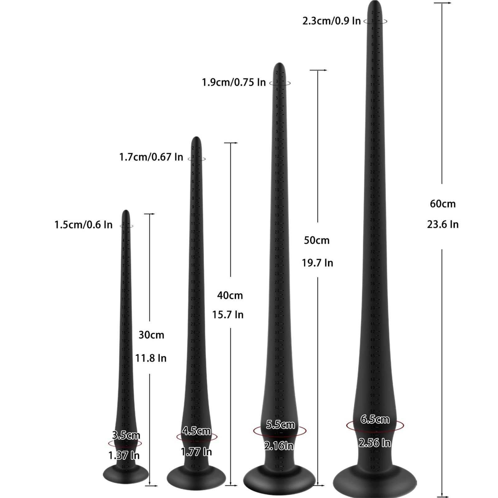 Súper Largo Suave Silicona Anal Plug In-Deep G Spot Gold Butt Plug Anal Stick Long Consolador Dong Adultos Juguetes Sexuales for Mujeres Hombres Gay