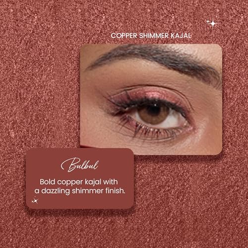 Image of Parul Garg Pencil Beauty Bold Define Shimmer Kajal | Smooth Glide for Eyelid & Lash Line | Long-Lasting, Smudge-Proof & a Dazzling Shine | Vegan & Cruelty-Free (Bulbul)