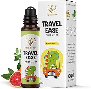 Herb Tantra Travel Ease Motion Sickness Relief Junior Roll-On | Relieves Travel Sickness, Dizziness, Nausea, and Vomiting | 100% Pure & Nartural |Safe for Kids Aged 2 and Above |9ml Pack of 1