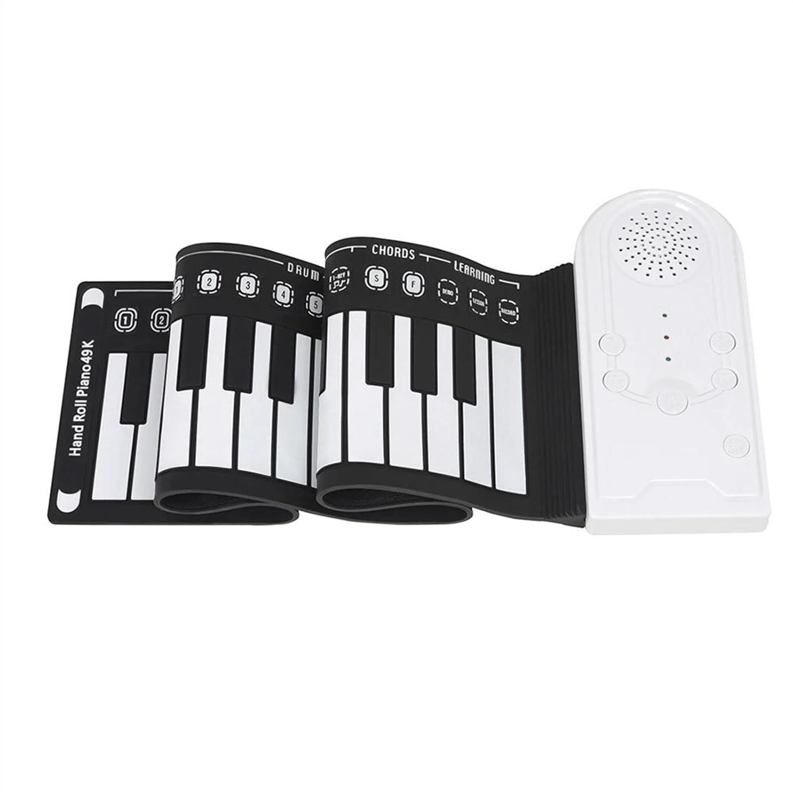 49 Klawiszy Składane Pianino Elektroniczne Instrument Klawiszowy Ręcznie Zwijane Pianino Wbudowany Głośnik Przenośne Keyboardy Pianino