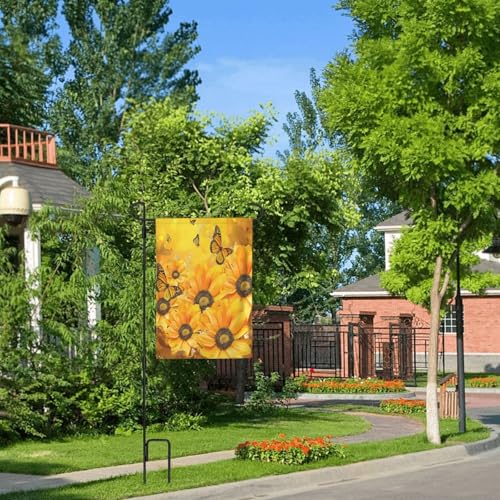 Drapeau de maison polyester 71x101 drapeau de jardin fleurs jaunes