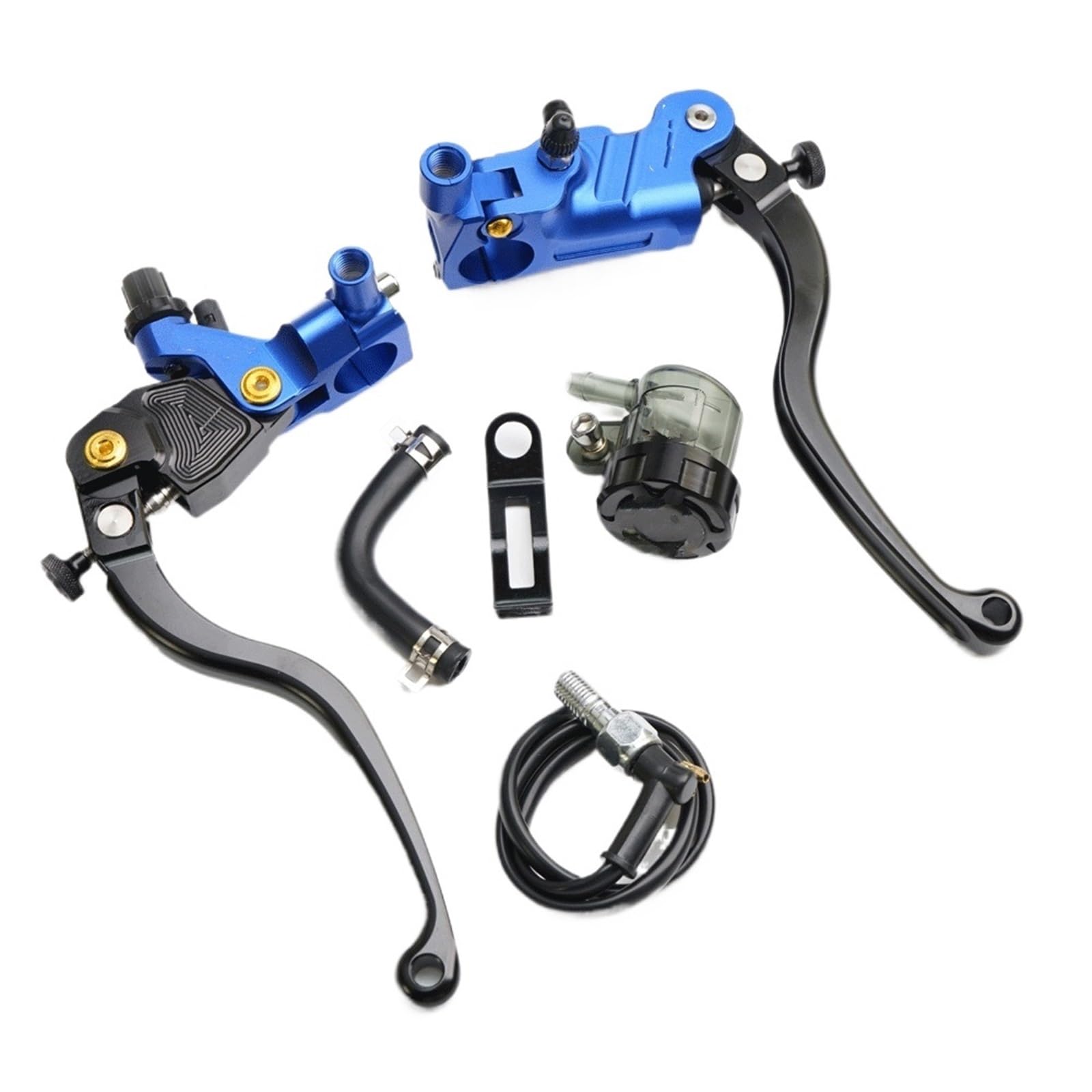 Tingyus Blue One Pair A Motorbike Brake Lever 19Rcs Perch Line Clutch Brake Master Cylinder Lever 22Mm Universal 19Mm Piston For Racing Street Bike(Blue One Pair A)