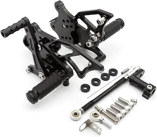 Miniatura 7 de NBVLKH Billet Juego de estriberas traseras para motocicleta, reposapiés totalmente ajustables, apto para YZF R25 R3 2014-2021 MT-25 MT-03 MT25 MT03