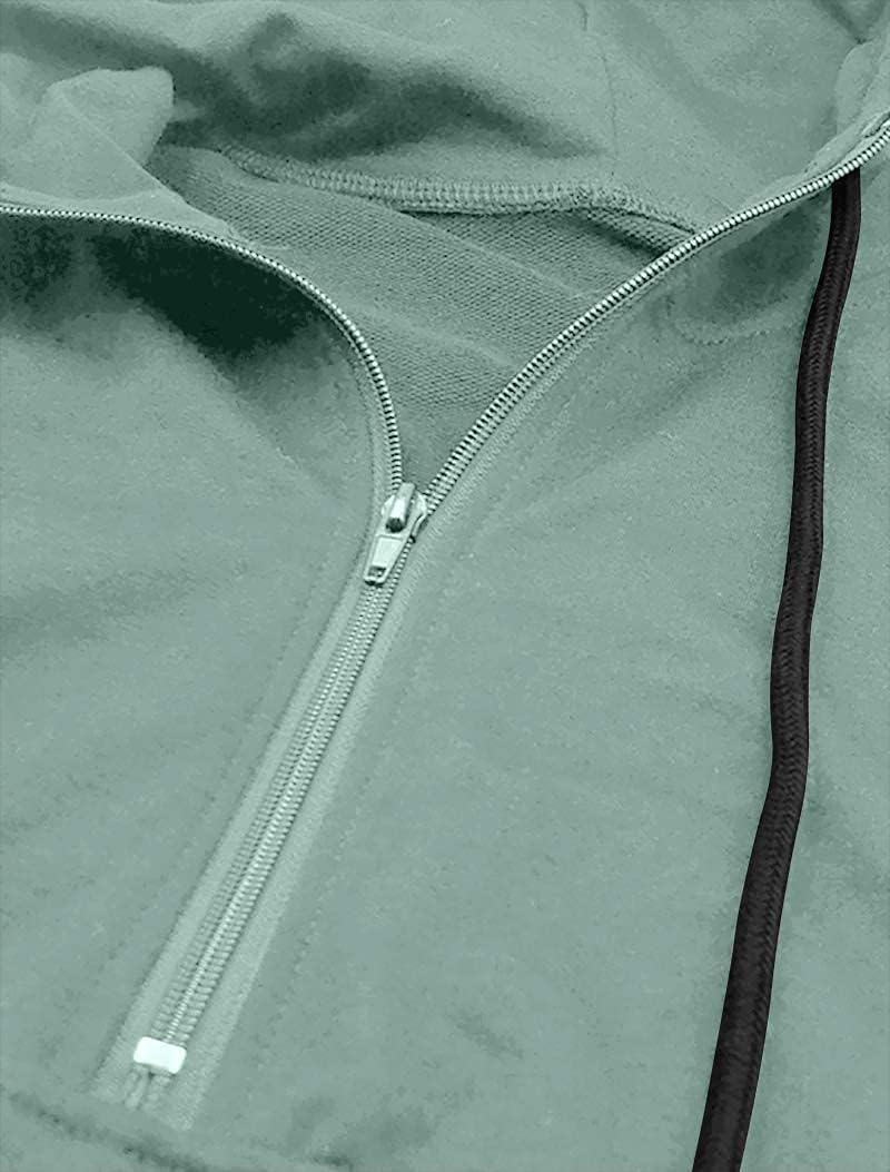 Fallorchid Womens Long Sleeve Tops Quarter zip Pullover Hoodies Casual Sweatshirts with Pocket - Image 5