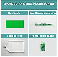 Vista 5 de Waykape Contenedores de almacenamiento de arte de diamantes de 70 ranuras, accesorios y herramientas de arte de diamante 5D, organizador de kits